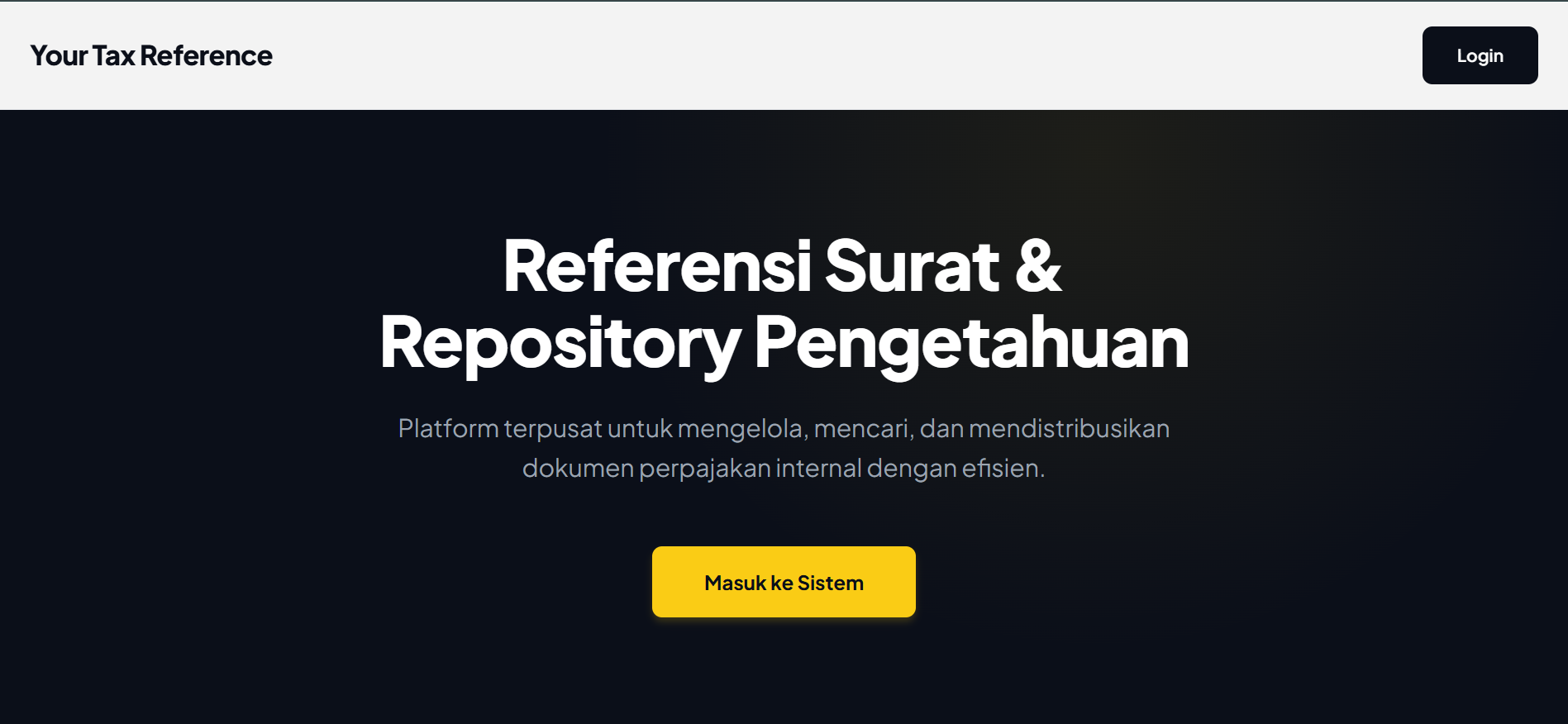 Sistem Manajemen Dokumen Perpajakan Internal